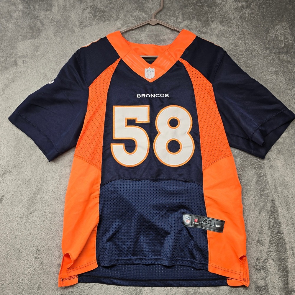 Nike Denver Broncos Von Miller 58 On Field Jersey Mens Size 40 Medium Navy Blue